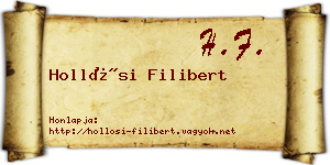 Hollósi Filibert névjegykártya
